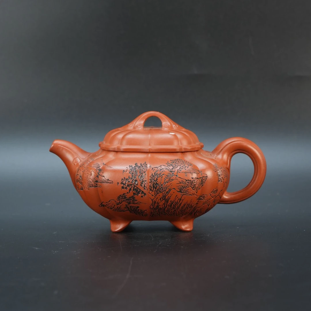 lot20977 860 范建新 紫砂龙山朱砂筋纹传炉壶 270cc