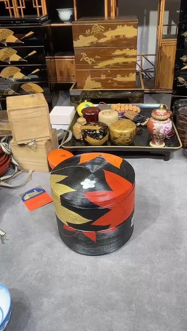 金莳绘 两段 大漆漆器大漆漆器