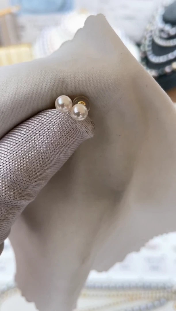 【闪购商品】海水珍珠耳饰18K金镶嵌特选福利4-5mm不退不换