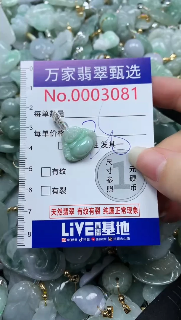 吊坠(不含链)未镶嵌翡翠3081