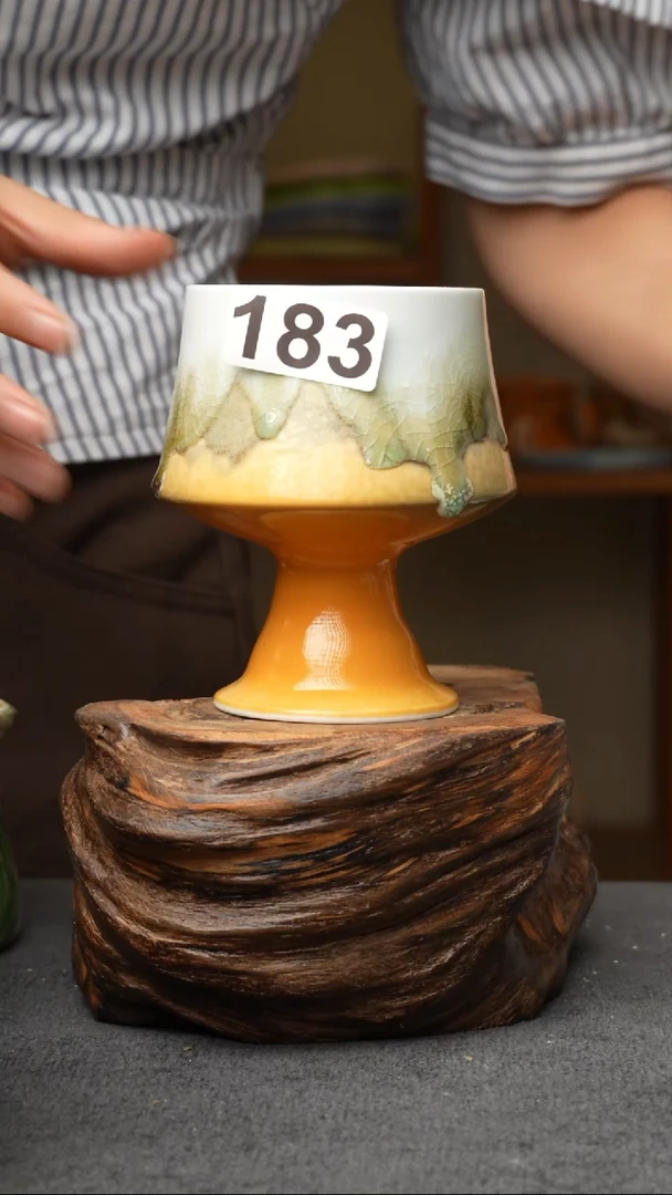 杯子183景德镇手创颜色釉杯（食品级）带冰裂纹