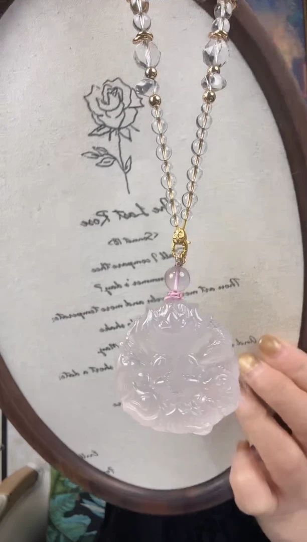 颈饰未镶嵌水晶天然狐狐吊坠