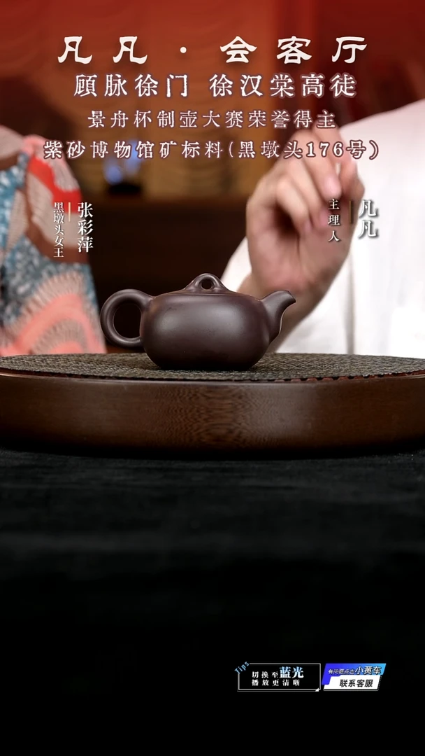 茶壶紫砂ZCP张彩萍06 天圆地方黑墩头230cc
