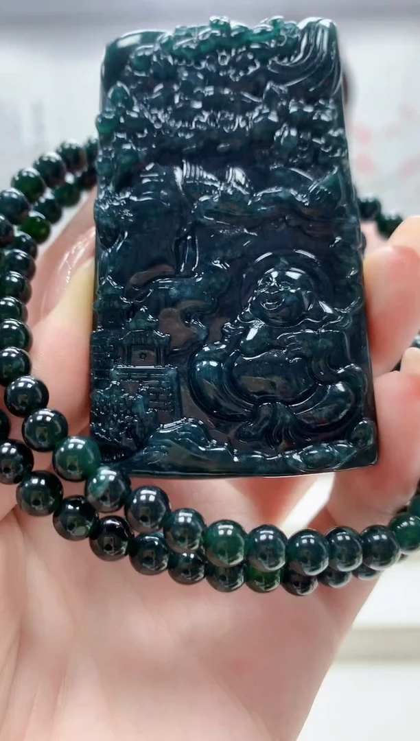 未镶嵌定制翡翠4812jw-毛货挂件75赠珠链