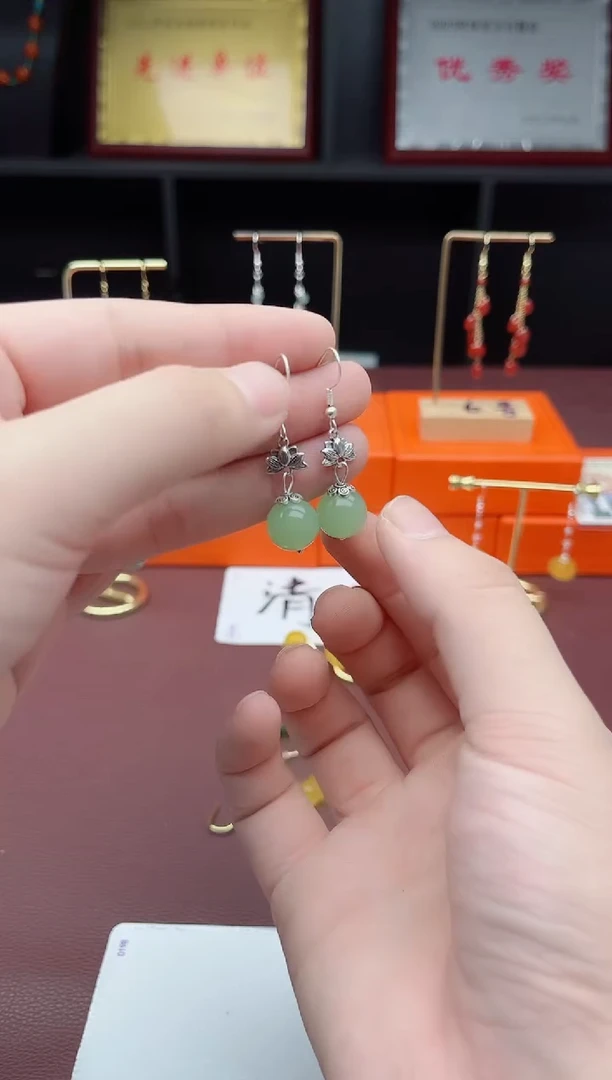 未镶嵌东陵石耳饰427