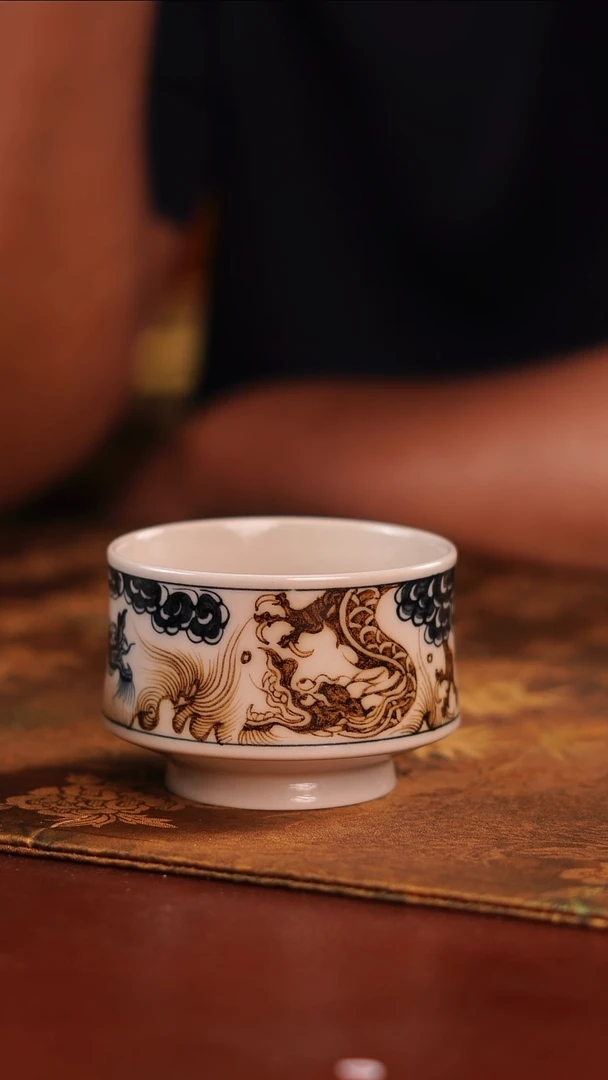 景德镇手工手绘茶器苍龙-29