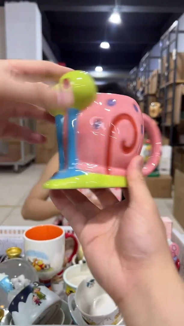 瓷片小蜗水杯 陶瓷材质