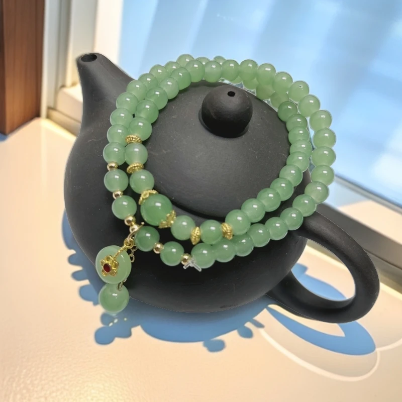 新中式两圈叠戴平安扣手链-S115