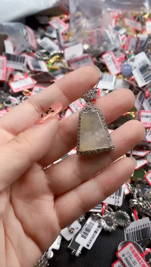 银S925镶嵌戒指翡翠天然A货缅甸翡翠