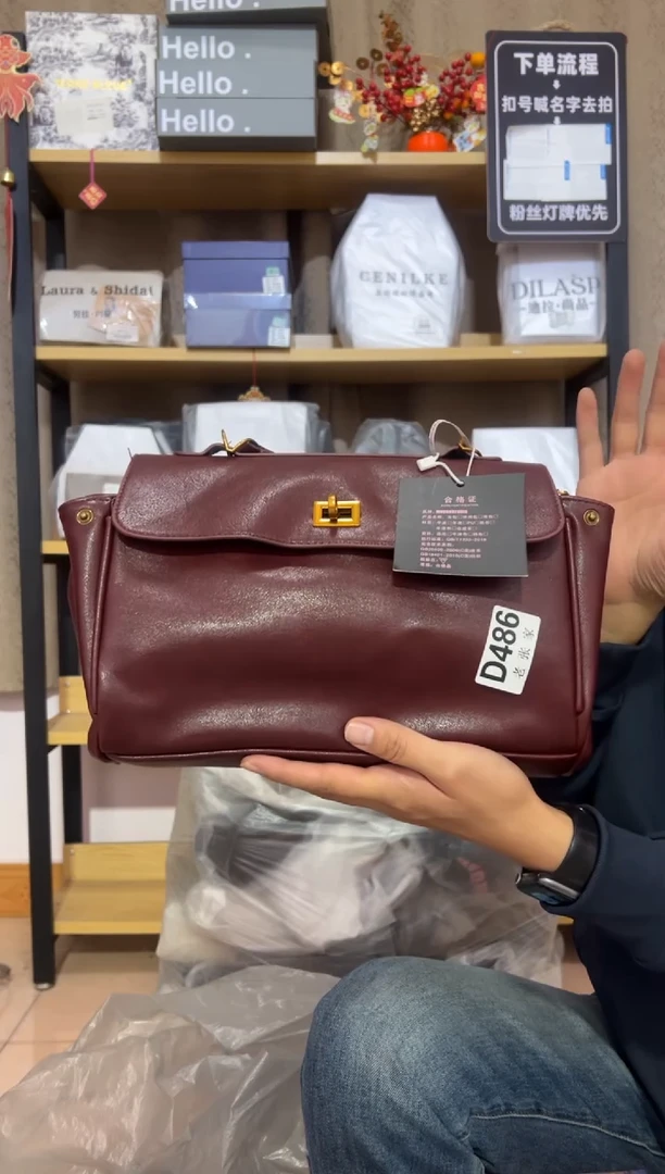 小牛剖层皮革老张家女包486