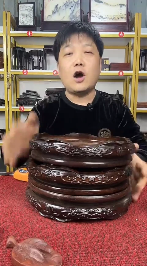 木非洲黑檀圆底座23CM//3个