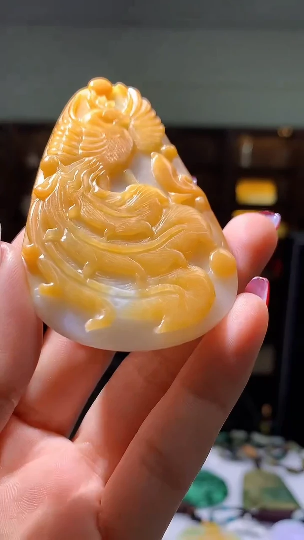 【闪购商品】定制翡翠未镶嵌1057hm-毛货挂件42