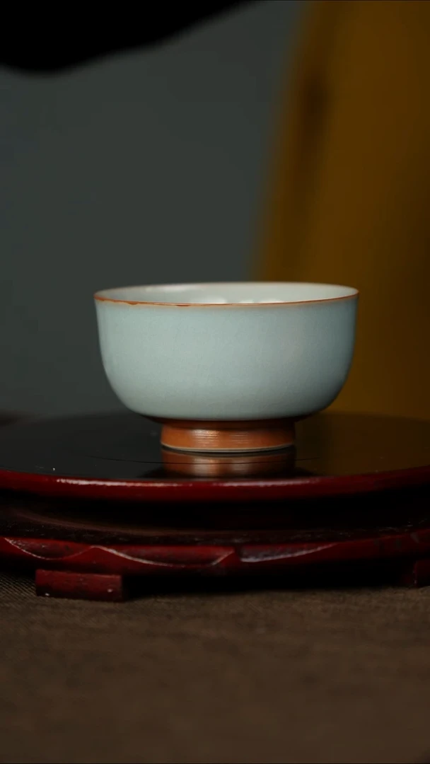 樊卫星 鱼鳞冰花 美人鱼杯 带底款
