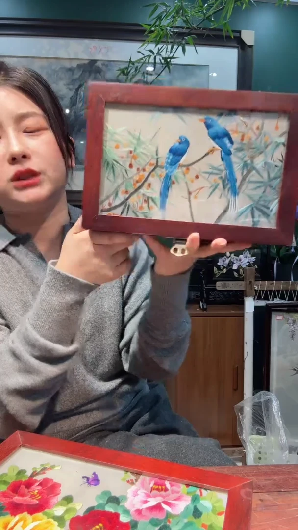 横款非遗苏绣手工刺绣盒子