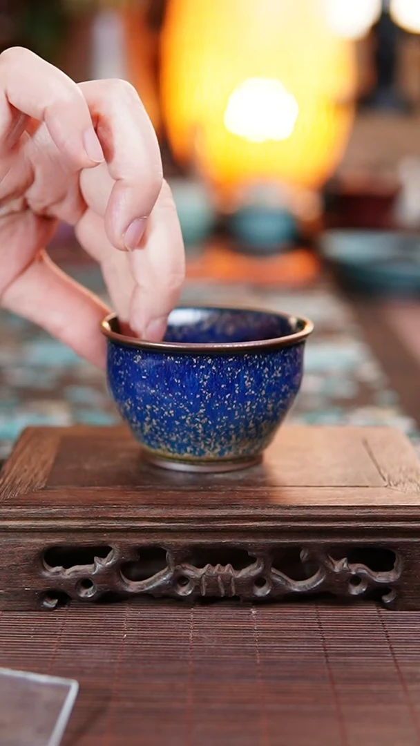 519 钧瓷主人杯 温红远 带礼盒证书