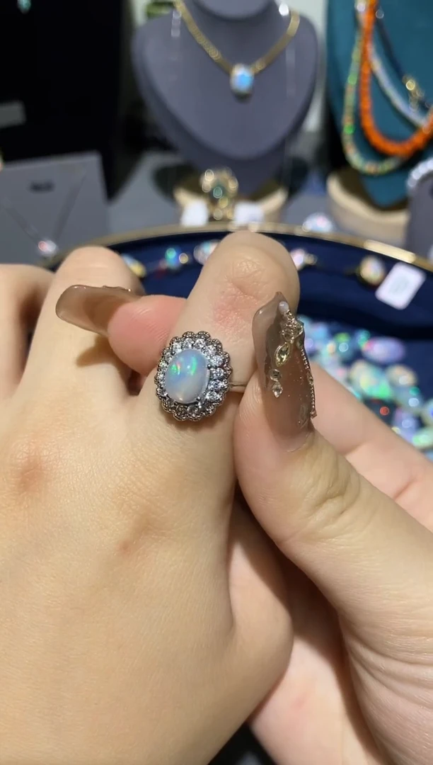 【闪购商品】欧泊戒指合金戒指