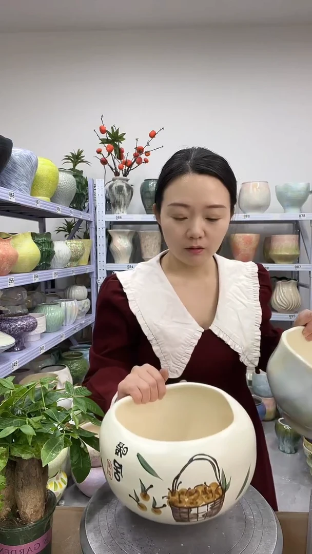 12.4陶瓷花盆直播链接高.   15   口19