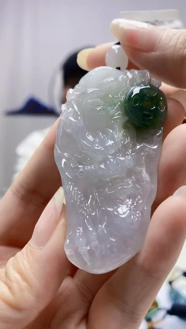 定制翡翠未镶嵌4917DD-毛货挂件73