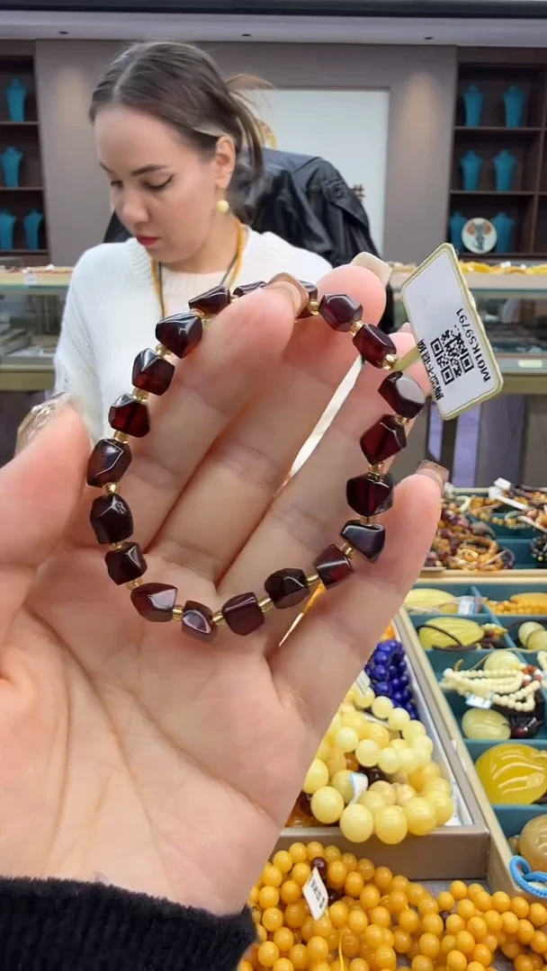 手链琥珀未镶嵌2秒拍号 假一罚三