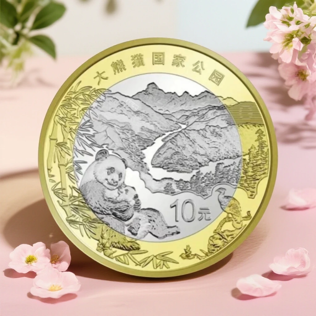法定货币大熊猫纪念币 单枚