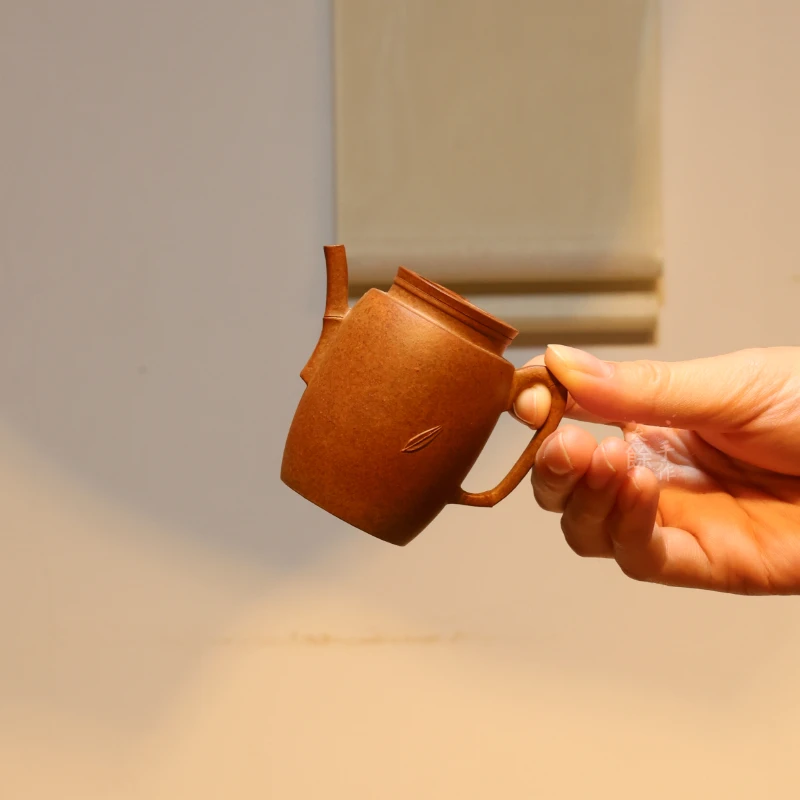 知餘造器 解忧二式紫砂壶宜兴紫砂壶原矿段泥柴烧紫砂壶75CC