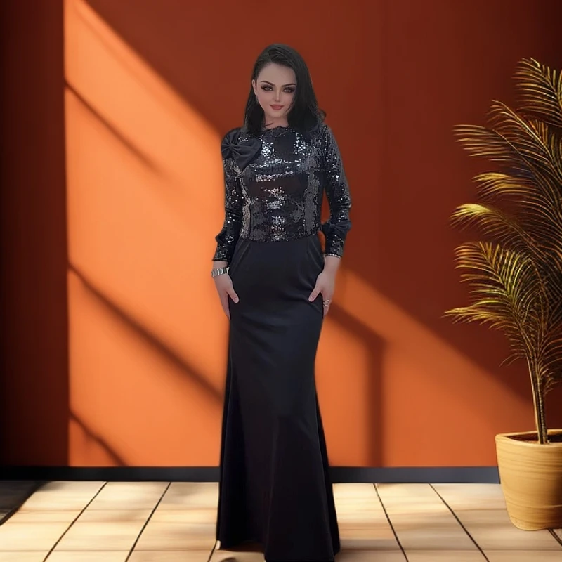 时尚显瘦套装气质金丝复古拼接时尚重工礼服设计师套装连衣裙修身