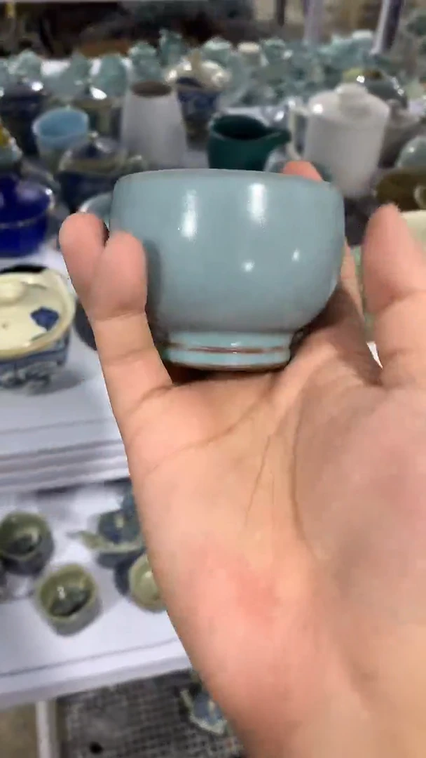 茶具 【开播福利】哥窑、羊脂玉、一壶带俩杯@@@@@@@@@