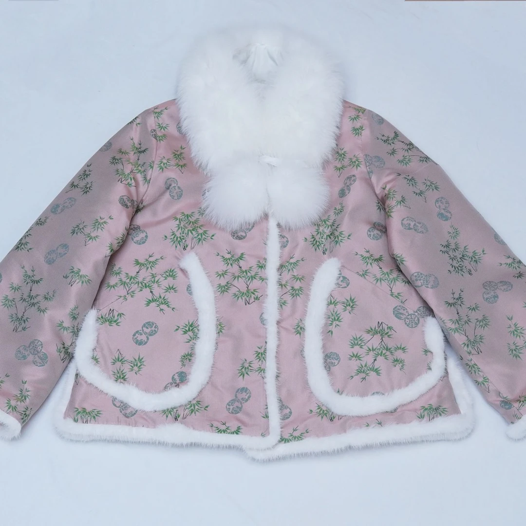 【禧娴 · 竹报平安】真丝宋锦国风冬款棉服