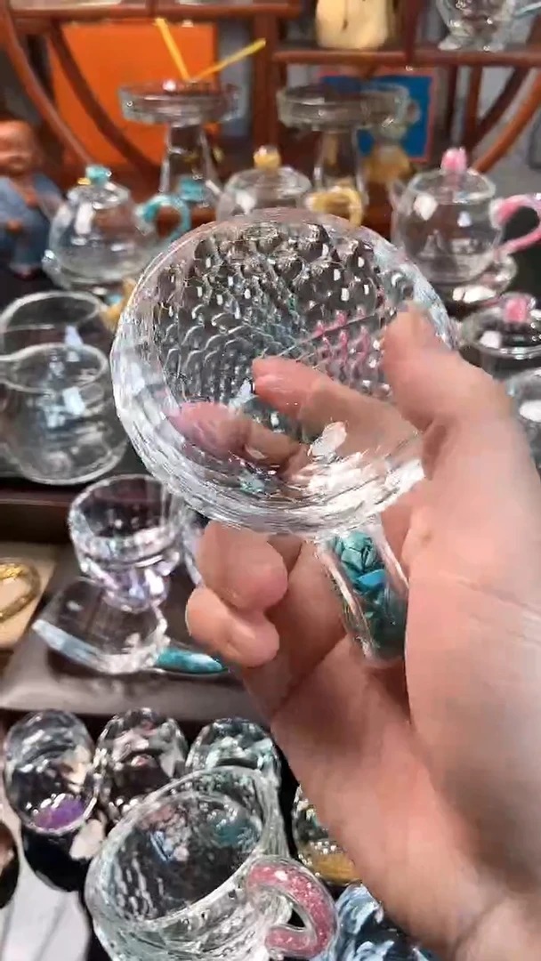 【闪购商品】杯玺宴新款水晶100毫升咖啡杯绿松石