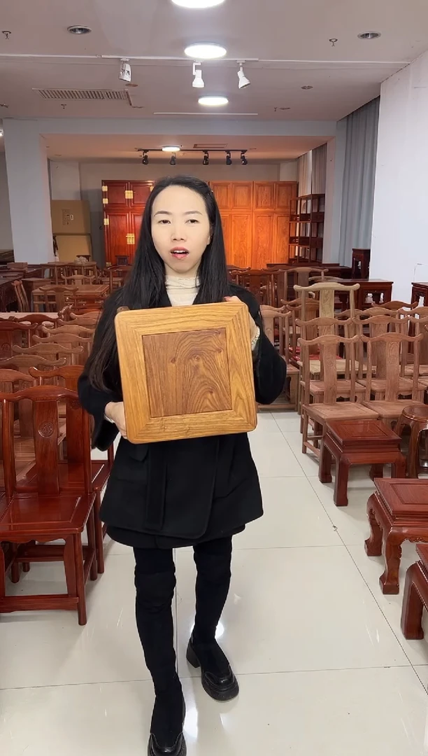 紫檀木类端景台刺猬紫檀小方凳