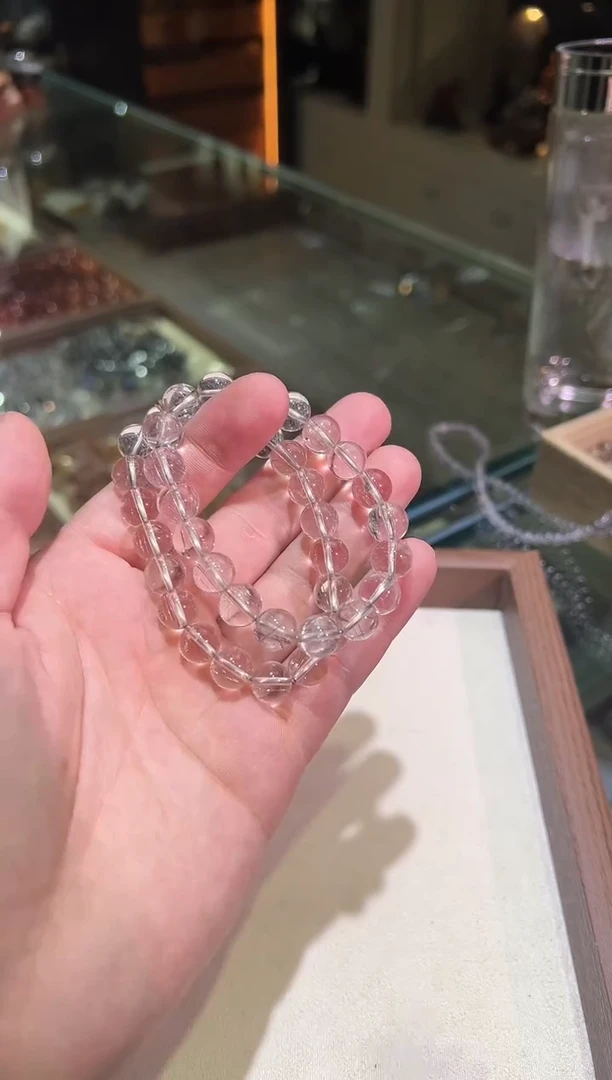 水晶手链未镶嵌10mm±银发晶（多样性发一）