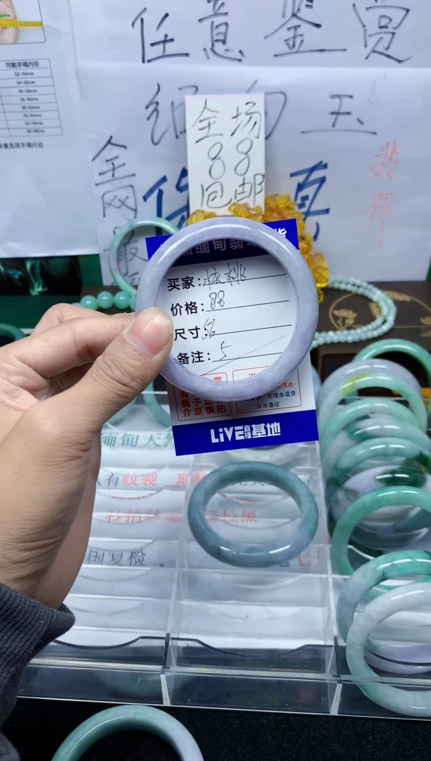 未镶嵌手镯翡翠核*5