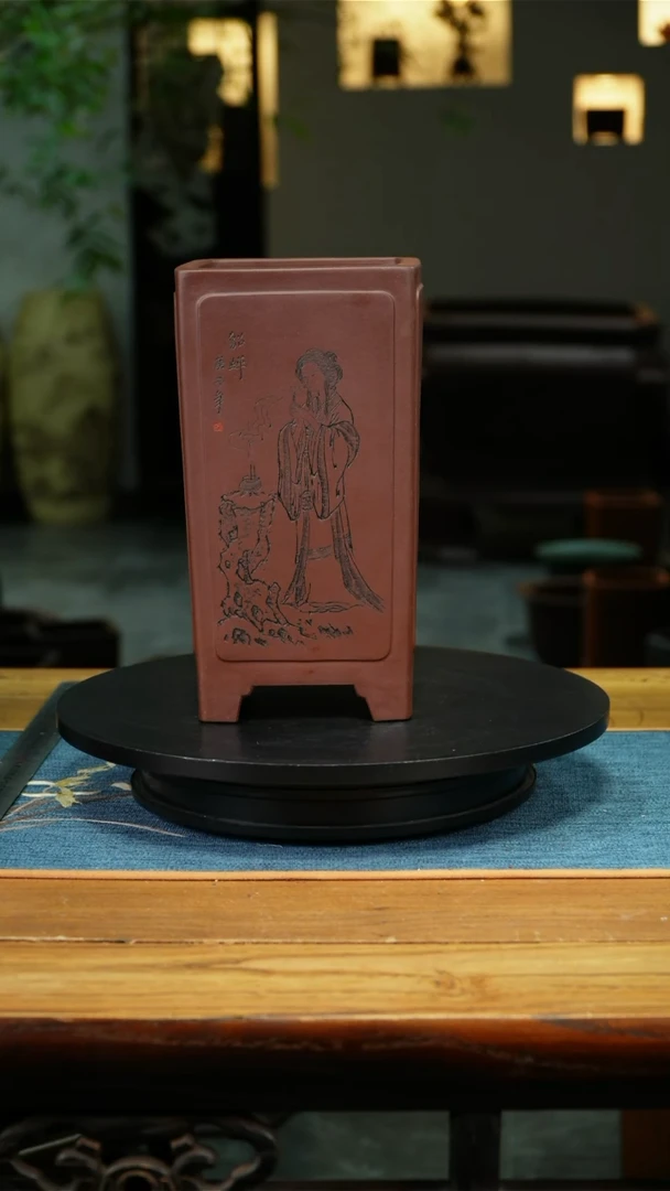 紫砂花盆巴**夫精品兰花微