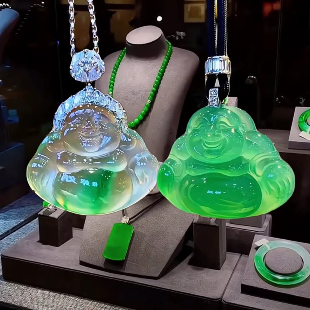 缅甸翡翠A货18K镶嵌一物一拍（咨询链接）