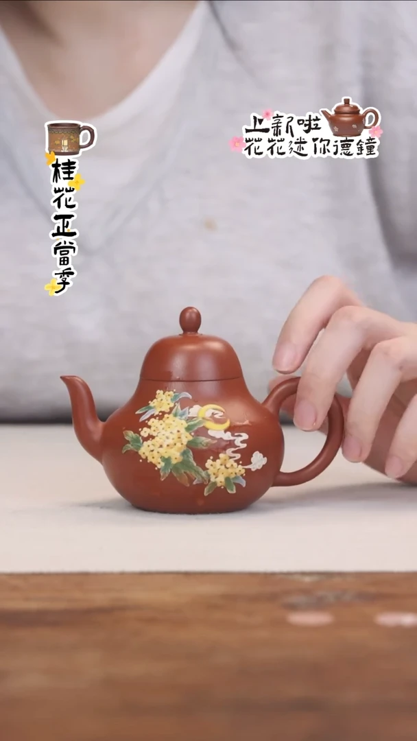 茶壶紫砂朱泥桂花思婷