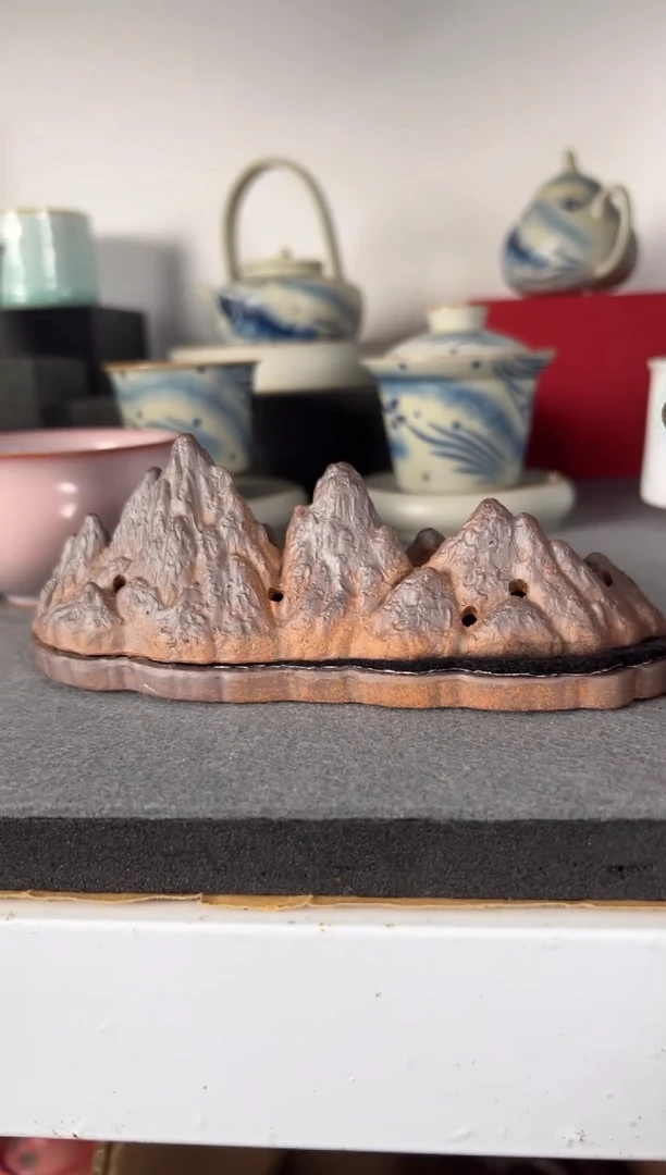 素慕堂粗陶仿古天山香炉