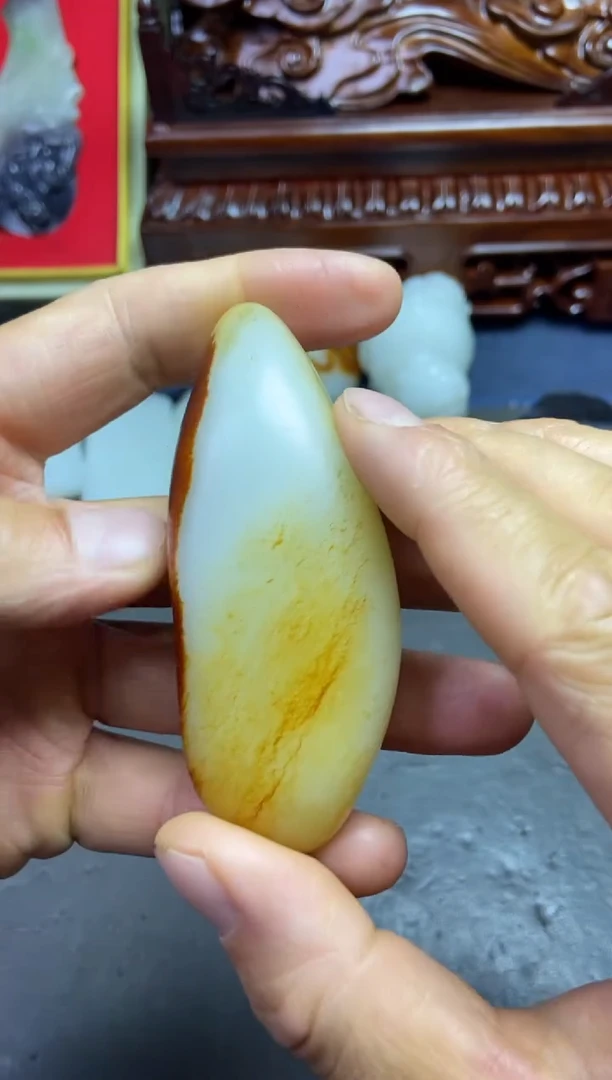 和田玉未镶嵌把件和田玉