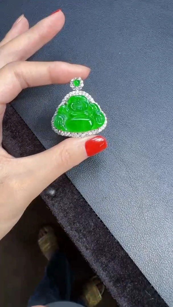 未镶嵌定制翡翠翡翠有轻微色差属于正常现象，佛公多样性发货1