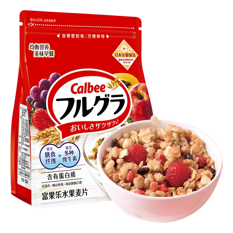 Calbee牌富果乐原味水果麦片(即食麦片)500g