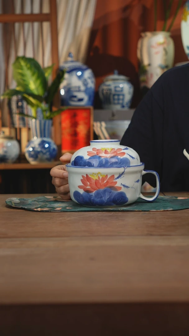 现代景德镇设计师釉下手绘陶瓷餐具