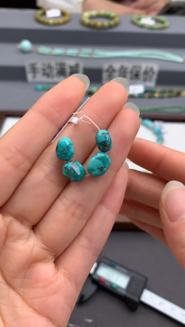 未镶嵌绿松石单珠（定制茜.G152