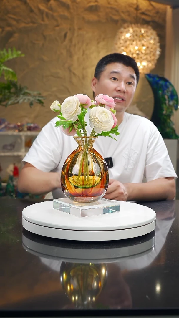 摆件星**睡福利琥珀绿花瓶香薰瓶