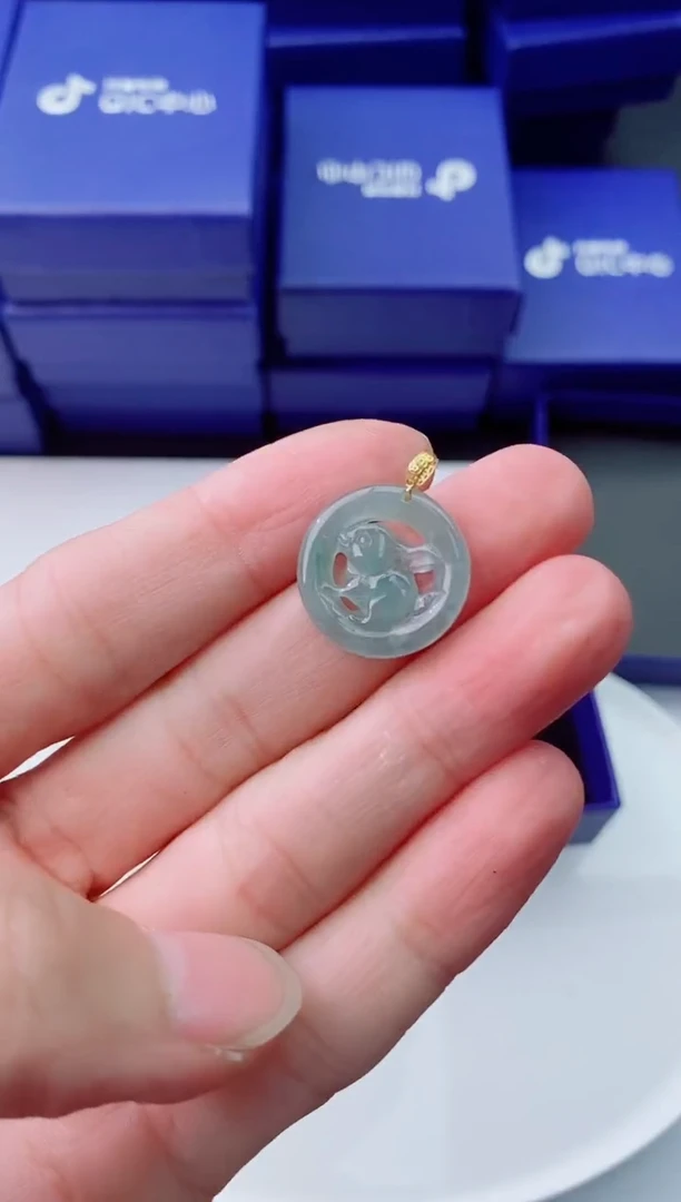 【闪购商品】翡翠颈饰18K金镶嵌