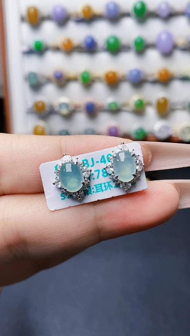 银S925镶嵌戒指翡翠0032