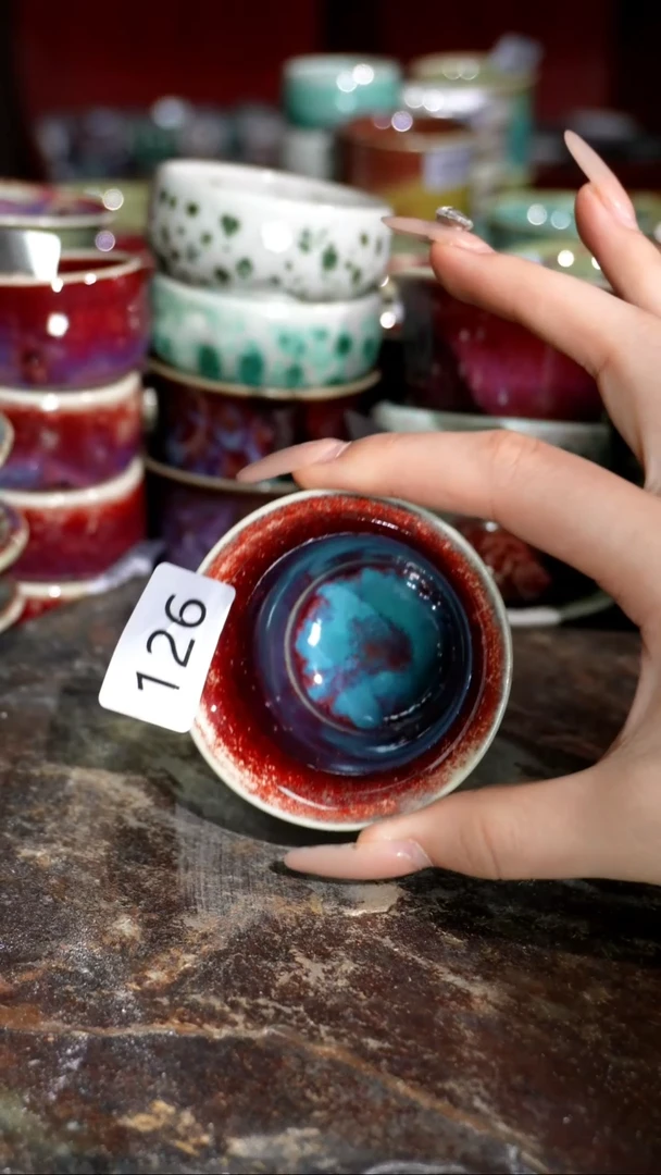摆件精品窑变钧瓷茶器