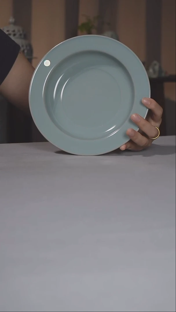 汝瓷62号微瑕帽檐洗