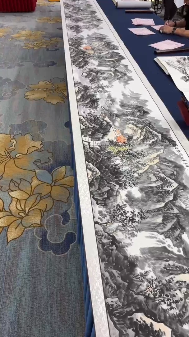 书法长卷  李宗明金卷