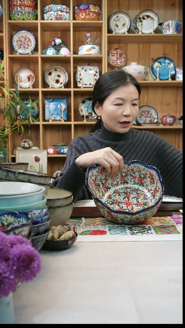 瓷片小可高温瓷1个汤碗