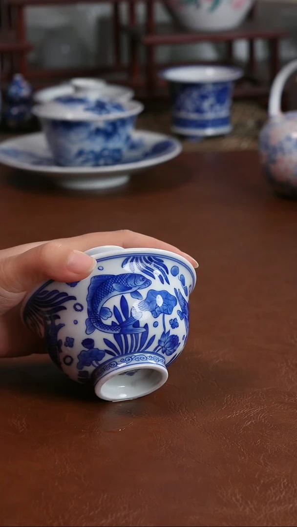 景德镇高端茶器墨奈手绘手工茶器150cc
