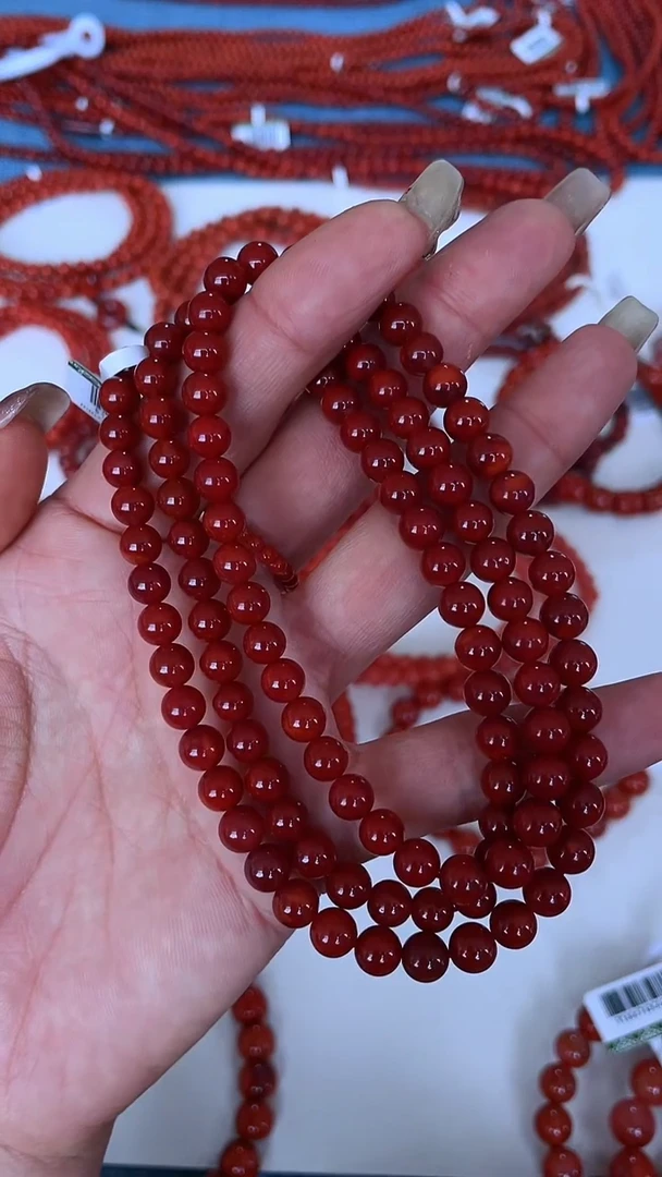 未镶嵌手串南红玛瑙N25凉山瓦西料牛血多圈